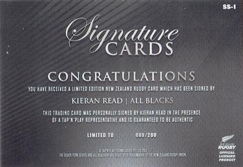 2018 Tap 'N' Play New Zealand Rugby - Signatures #SC-01 Kieran Read Back